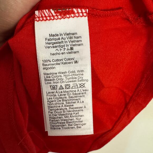 J.Crew Vintage Jersey Classic V-Neck Tee WMNS XS Red Short Sleeve Pullover BY361 - Picture 6 of 7